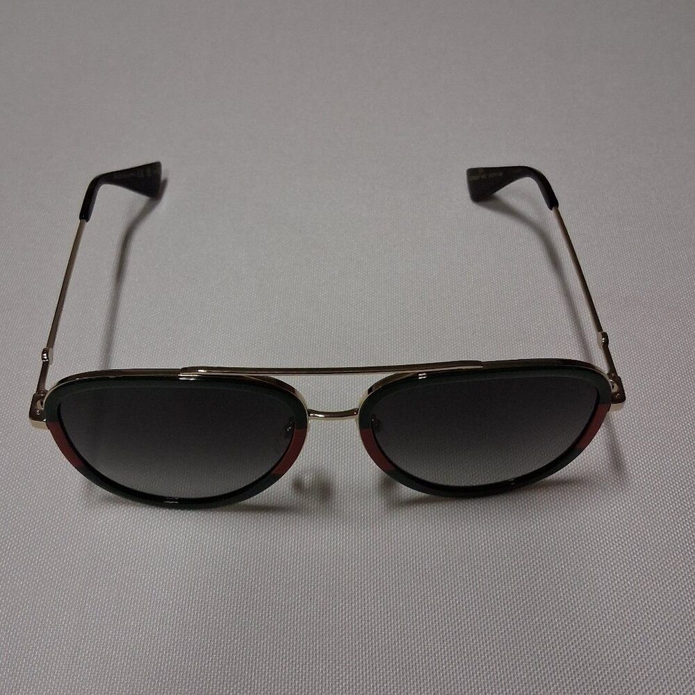 Gucci Pilot Urban Web Block Aviator Sunglasses – Gold/Green – GG0062S-003-57 - Picture 4 of 11